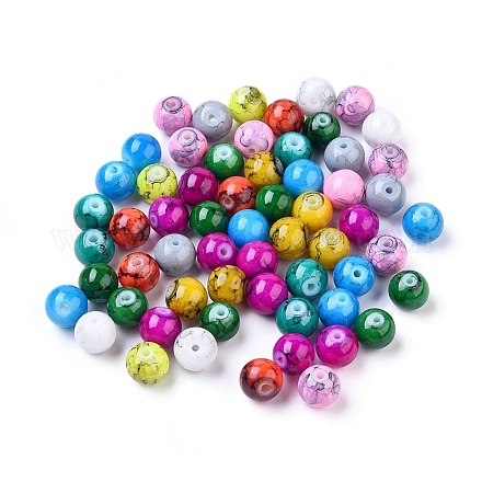 Perles de verre imprimées par pulvérisation X-GLAD-S075-8mm-M-1
