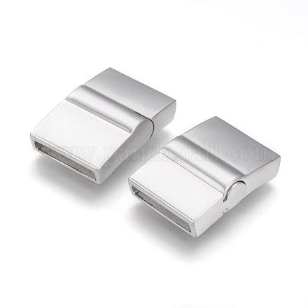 304 Stainless Steel Magnetic Clasps with Glue-in Ends STAS-G143-51P-1