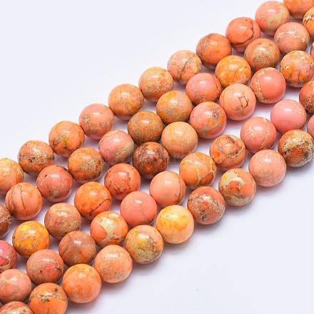 Fili di perle di diaspro imperiale naturale G-A175B-10mm-07-1