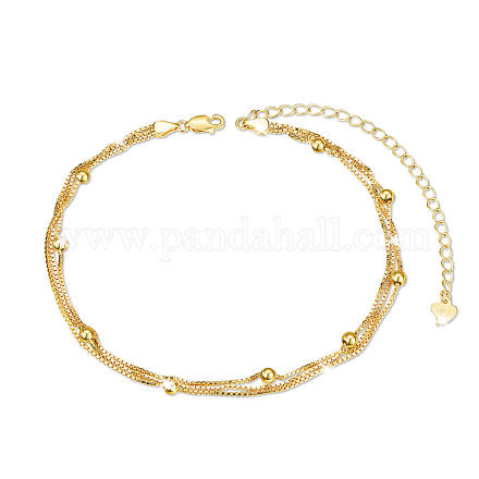 Shegrace 925 bracelets de cheville multi-brins en argent sterling JA28C-1
