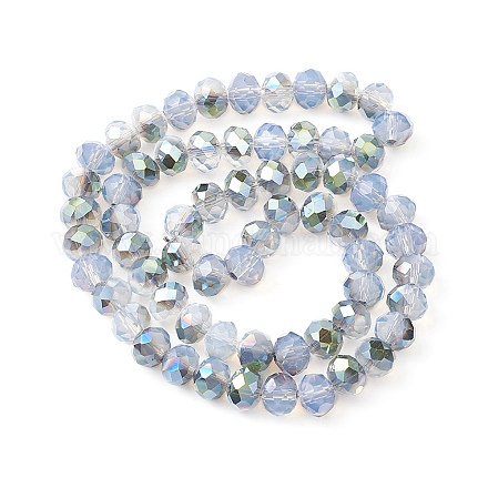 Chapelets de perles en verre transparent électrolytique EGLA-YW0001-64B-1