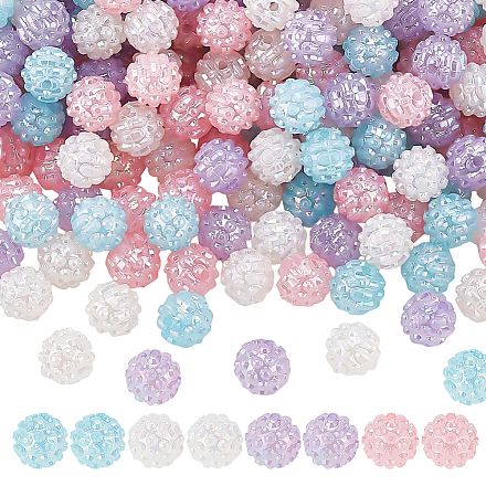 GOMAKERER About 850 Pcs Acrylic Disco Ball Beads SACR-WH0001-34-1
