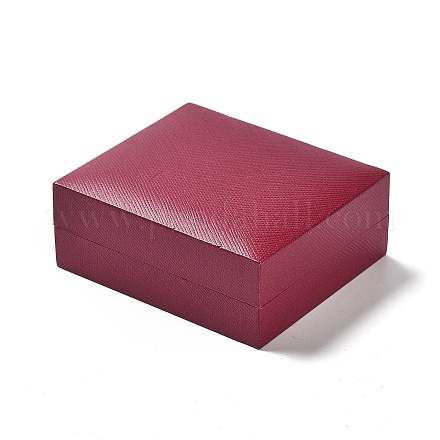 Деревянная крышка с коробками для упаковки ювелирных изделий из искусственной кожи CON-M009-03-1