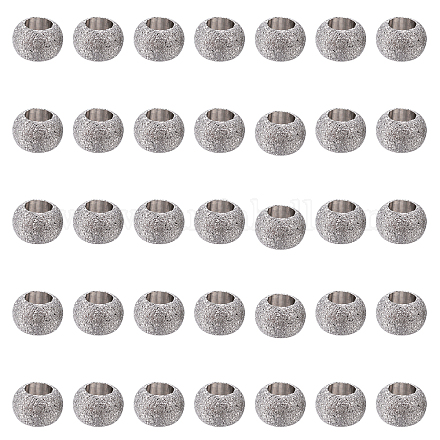 UNICRAFTALE about 50pcs 2mm Hole Textured Round Beads Stainless Steel Beads Metal Beads Loose Bead 4mm Spacer Beads Finding for DIY Bracelet Necklace Jewelry Making STAS-UN0005-54-1