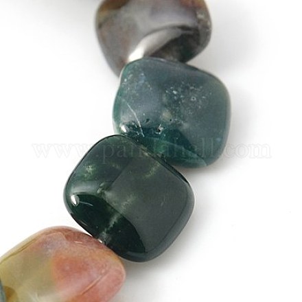 Natural Indian Agate Beads Strands G-G326-18x18mm-02-1
