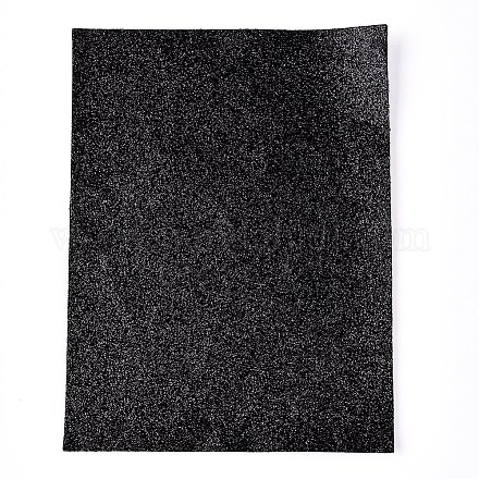 ハロウィンのテーマのイミテーションレザー生地  衣類用アクセサリー  ブラック  21x16x0.05cm DIY-D025-A05-1