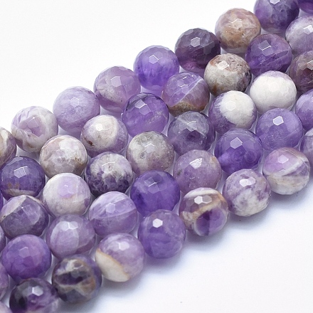 Natürlichen Amethyst Perlen Stränge G-K256-52-8mm-1