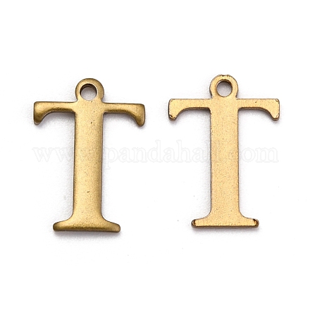 304 Stainless Steel Alphabet Charms STAS-H122-T-AB-1
