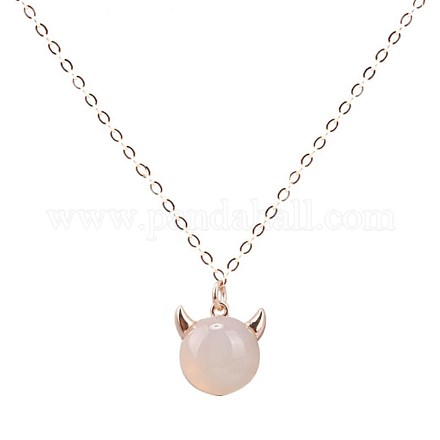 925 подвесные стерлингового серебра ожерелья NJEW-BB48115-A-1