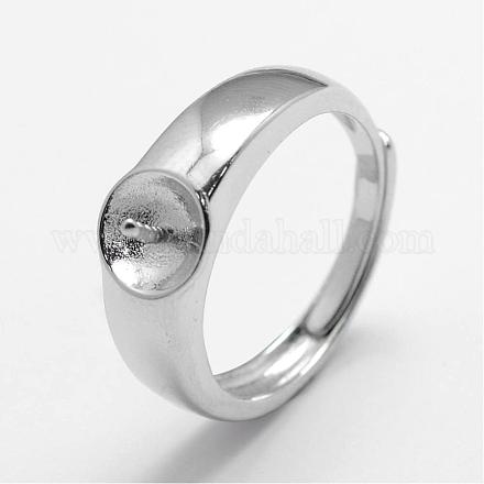 Componentes del anillo de dedo de plata 925 esterlina STER-F026-85P-1