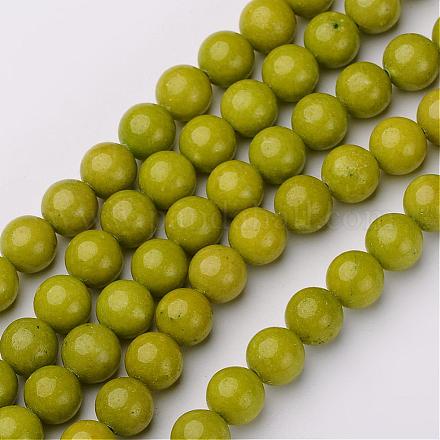 Chapelets de perles en jade Mashan naturel G-K151-10mm-41-1