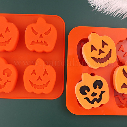 Stampi in silicone alimentare per decorazione torta di zucca a tema Halloween DIY-E067-01-1
