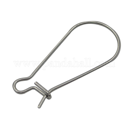 316 Surgical Stainless Steel Hoop Earrings Findings Kidney Ear Wires X-J0R6601-1