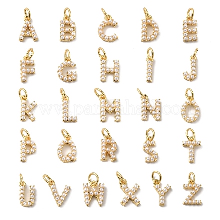 26 шт. подвески из латуни с буквами a~z KK-B092-30-G-1