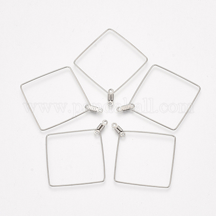 304 Stainless Steel Wire Pendants STAS-S103-10-1