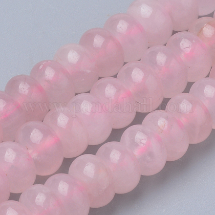 Granos naturales de abalorios de cuarzo rosa G-S272-23-1