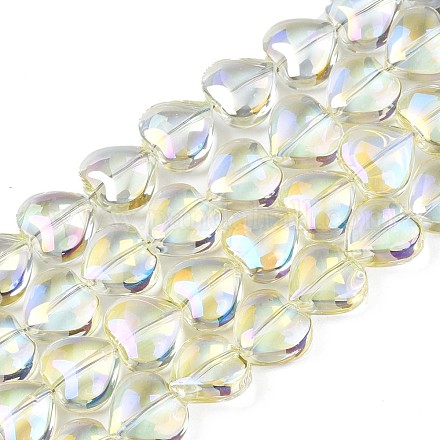 Electroplate Glass Beads Strands EGLA-S188-14-B02-1
