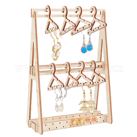 Aufhänger für Ohrringe aus Holz EDIS-WH0021-17A-1
