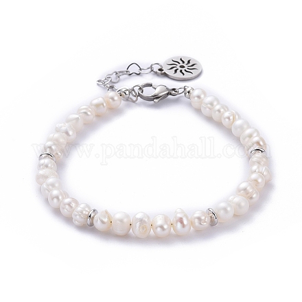 Bracelets en perles de culture d'eau douce naturelles BJEW-JB05257-01-1