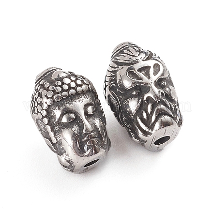 Buddhist 304 Stainless Steel Beads STAS-G222-12AS-1