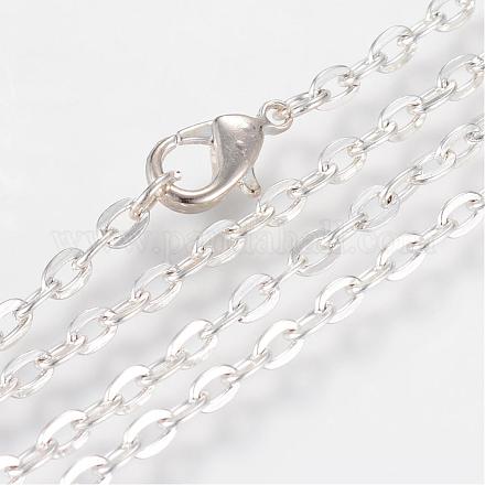 Iron Cable Chains Necklace Making MAK-R013-45cm-S-1