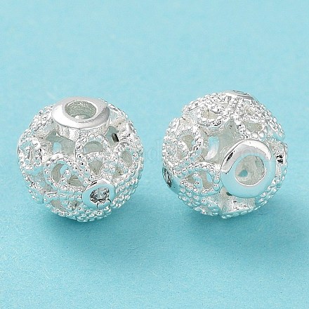 Placage de crémaillère en laiton micro pavé de perles de zircone cubique claires KK-B078-09S-1