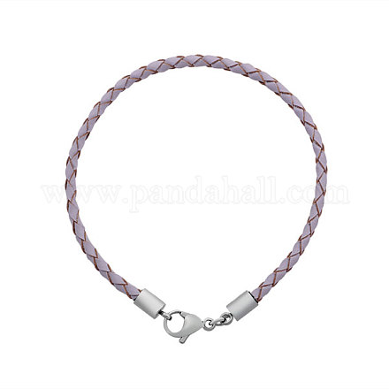 Braided Leather Cord Bracelet Makings MAK-M020-07-G-1