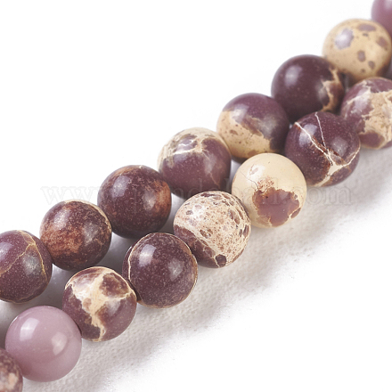Fili di perle di diaspro imperiale naturale G-I248-03G-1