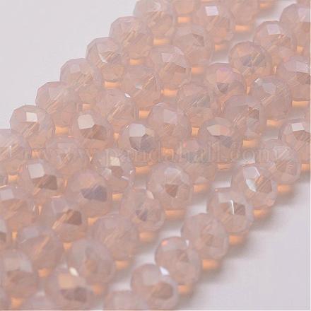 Electroplate Glass Bead Strands GLAA-K016-6x8mm-05PL-1