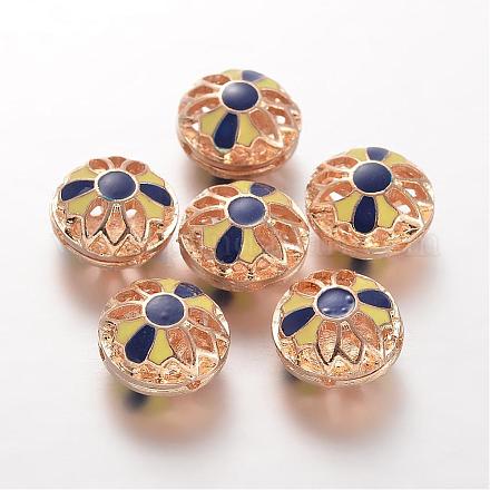 Aleación de esmalte de 3-hoyo guru beads ENAM-O025-12A-1
