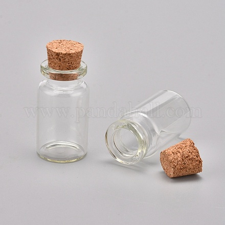 Botellas de corcho de vidrio transparente AJEW-XCP0001-18-1