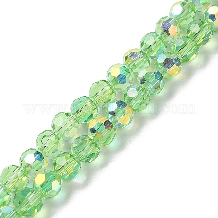 Electroplate Glass Beads Strands GLAA-Q099-E01-02-1