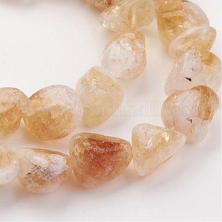 De piedras preciosas naturales hebras de perlas citrino pepita G-F156-01-1