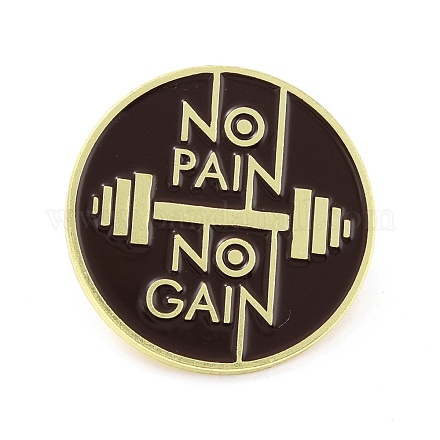 No Pain No Gain Word Enamel Pin JEWB-O008-E02-1