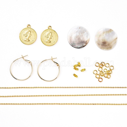 Kits de bijoux boucles d'oreilles et colliers de bricolage DIY-JP0003-66G-1
