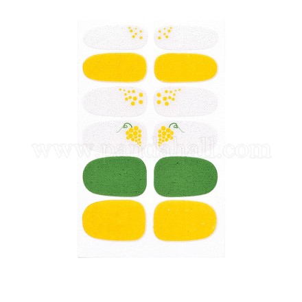 Adesivi per nail art a copertura totale con avocado e fragole e fiori MRMJ-T109-WSZ636-1