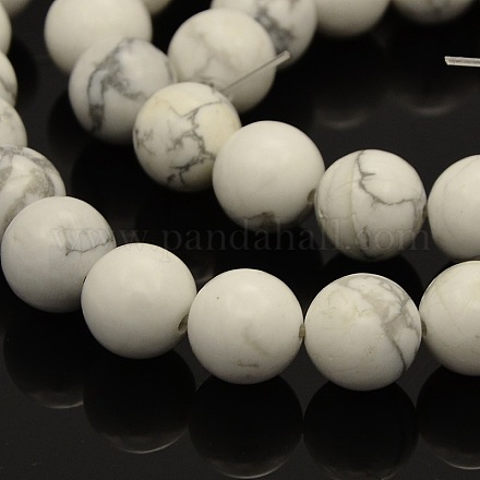 Rondes perles howlite brins G-N0120-02-10mm-1