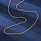 Long-Lasting Plated Brass Cable Chain Necklaces, with Lobster Claw Clasp, Nickel Free & Lead Free, Real 18K Gold Plated, 18.1 inch (46cm), 0.9~2mm