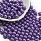 Baking Paint 3/0 Glass Seed Beads, Round, Medium Purple, 6mm, Hole: 0.9mm, about 1500pcs/pound