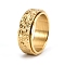 Rotatable Tainless Steel Finger Ring, Cloud for Men, Golden, US Size 7(17.3mm)