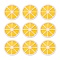 Resin Pendants, with Glitter Powder, Lemon, Yellow, 34~35x3~4mm, Hole: 2mm