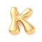 304 Stainless Steel Pendants, Letter Charm, Ion Plating(IP), Real 18K Gold Plated, Letter K, 21.5x20x6mm, Hole: 3.5x2.2mm