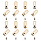 Zinc Alloy End Caps, Column, Light Gold, 13x5.5mm, Hole: 2mm, Inner Diameter: 3.5mm, 30 sets