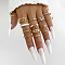 15Pcs Alloy Oval Chain Finger Rings, Butterfly, Golden, Inner Diameter: 16~19mm