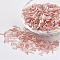 Glass Bugle Beads, Transparent Colours Rainbow, Blanched Almond, 5x2mm, Hole: 0.5mm, about 16000pcs/bag