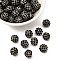 Alloy Rhinestone Beads, Grade A, Round, Gunmetal, Jet, 10mm, Hole: 2mm