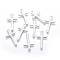 Non-Tarnish 201 Stainless Steel Pendants, Cross, Stainless Steel Color, 24x13x0.8mm, Hole: 1.4mm