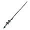 Snake Alloy Rhinestone Hair Sticks, Enamel Style Hair Sticks for Women Girls, Gunmetal, 170x14mm