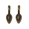 Tibetan Style Alloy Glue-on Flat Pad Bails, Cadmium Free & Nickel Free & Lead Free, Antique Bronze, 21x7x2mm, Hole: 3.5x6.5mm, about 1170pcs/1000g
