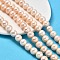 Natural Cultured Freshwater Pearl Beads Strands, Potato, Grade 3A+, Pink, 11~12mm, Hole: 0.6mm, about 34pcs/strand, 13.78~13.9 inch(35~35.3cm)